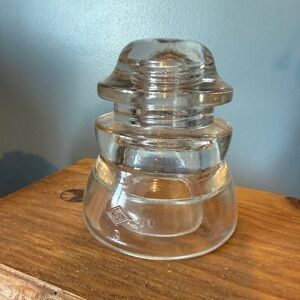 Clear Glass Vintage Insulator - Transparent Glass